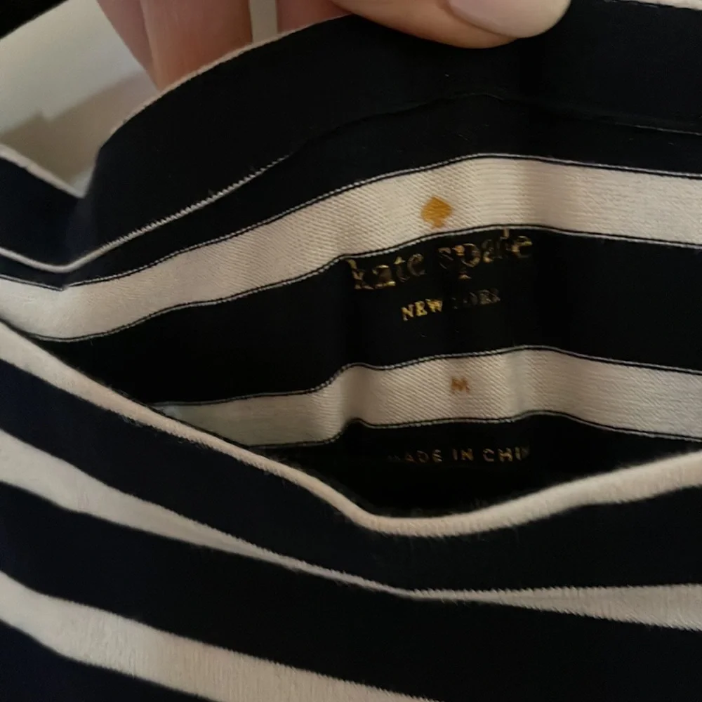 kate spade Black and White Striped Mini Dress